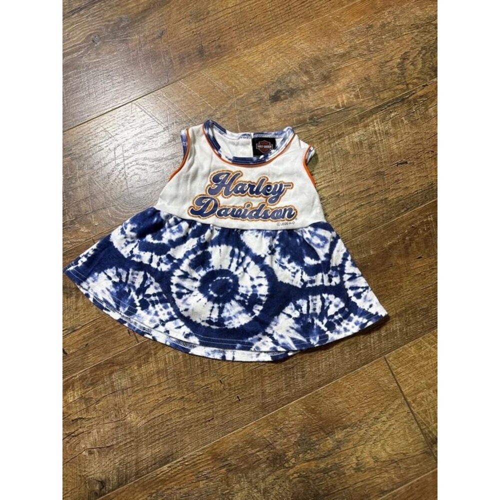 Harley Davidson 12 Months Tie Dyed Toddler Dress